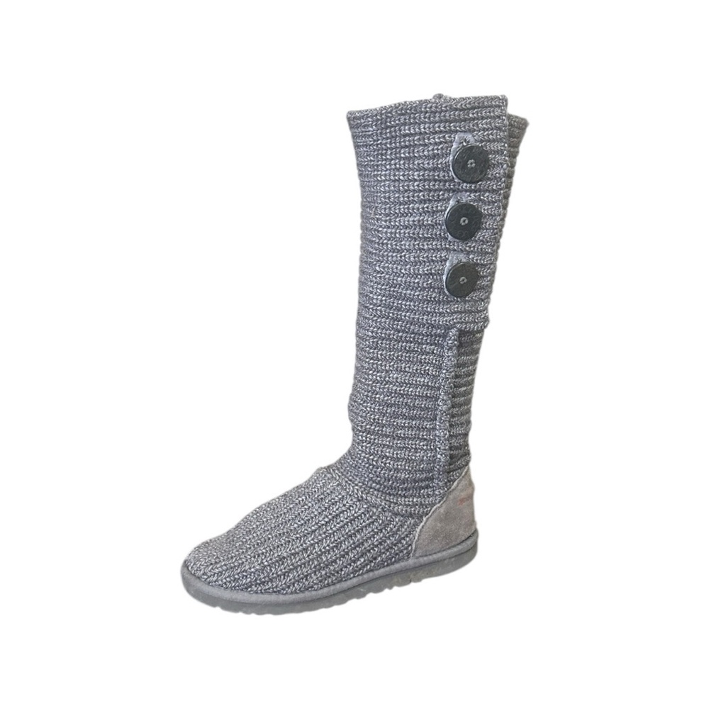 UGG Classic Cardy Boot 5819 Shearling Bootie Grey  Size 8 - Picture 3 of 11
